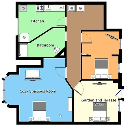 公寓 Adnana - Firenze - 3 Bedrooms - Ground Floor 奥尔堡